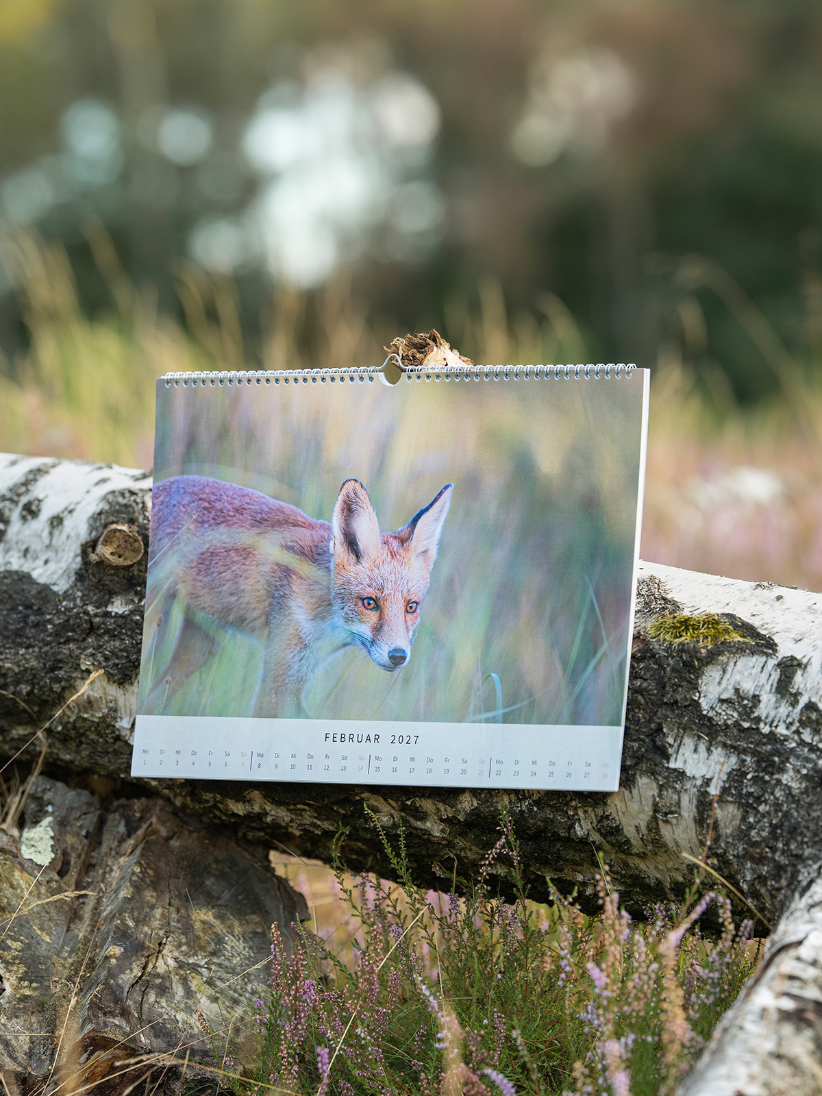 Wildlife Kalender 2027 Hochformat in der Heide
