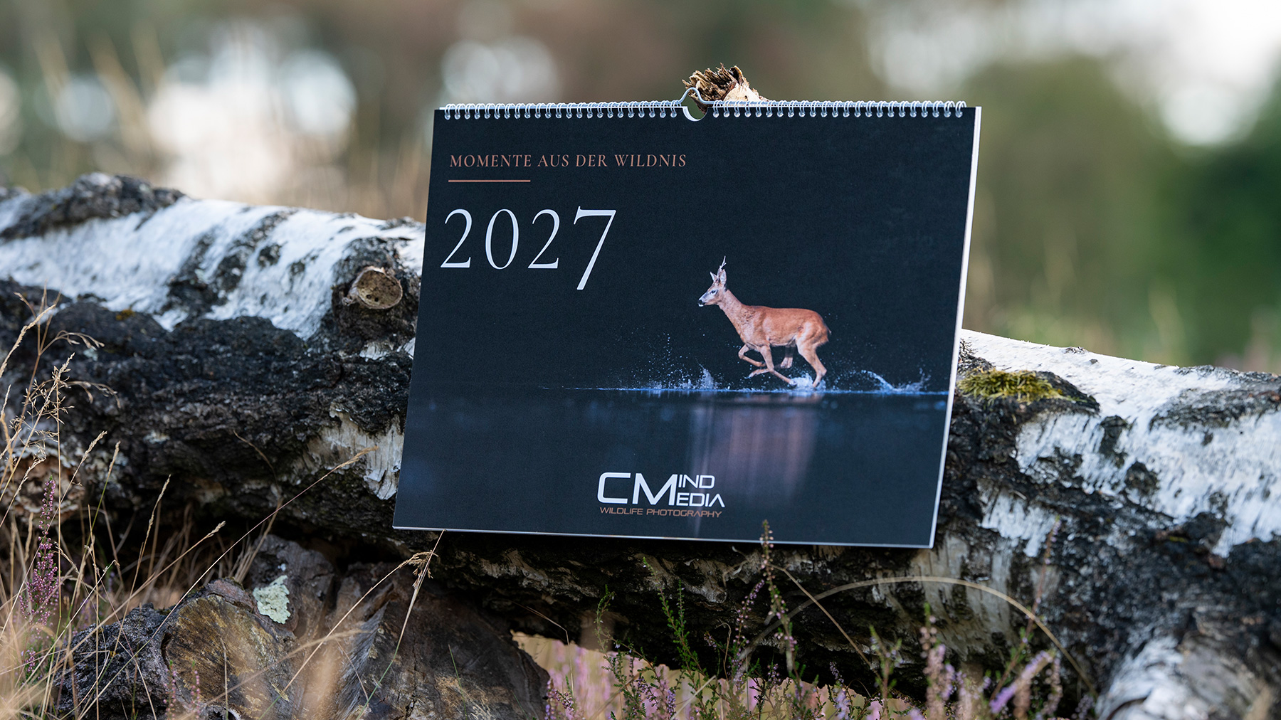 Wildlife Kalender 2027 draußen in der Heide